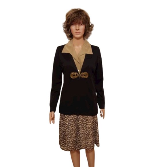 VINTAGE JACLYN SMITH 3 PC SKIRT SUIT SET SIZE SMALL NWT - Picture 1 of 14